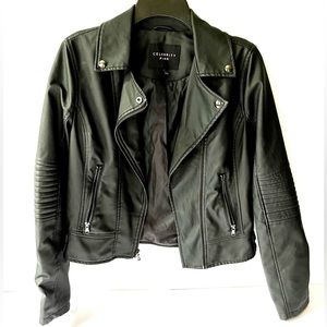 Celebrity Pink Faux Leather Jacket